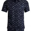 Weird Fish Blue Benito Tencel™ Short Sleeve Printed Shirt