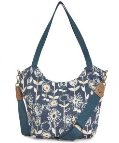 Weird Fish Hollington Blue Printed Canvas Shoulder Bag