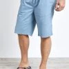 Weird Fish Blue Murrisk Organic Cotton Casual Shorts
