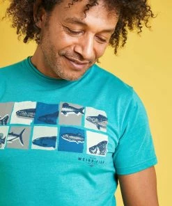 Weird Fish Green Anatomy Recycled Organic Graphic T-Shirt