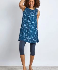 Weird Fish Juhi Blue ECOVERO™ Viscose Printed Tunic