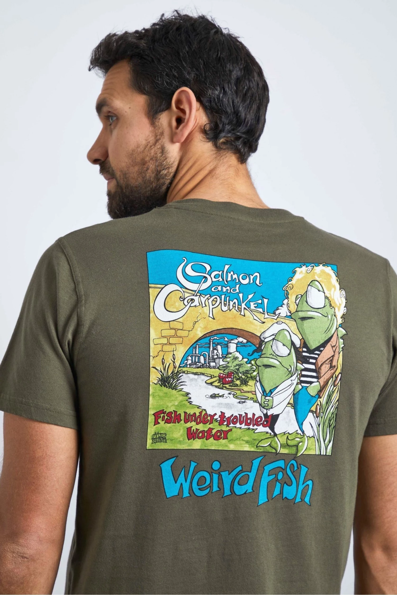 Weird Fish Green Water Organic Cotton Artist T-Shirt 3 Weird Fish Green Water Organic Cotton Artist T-Shirt - Image 3