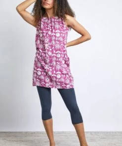 Weird Fish Pink Juhi EcoVero™ Viscose Printed Tunic -Weird Fish Sales unnamed file 1095