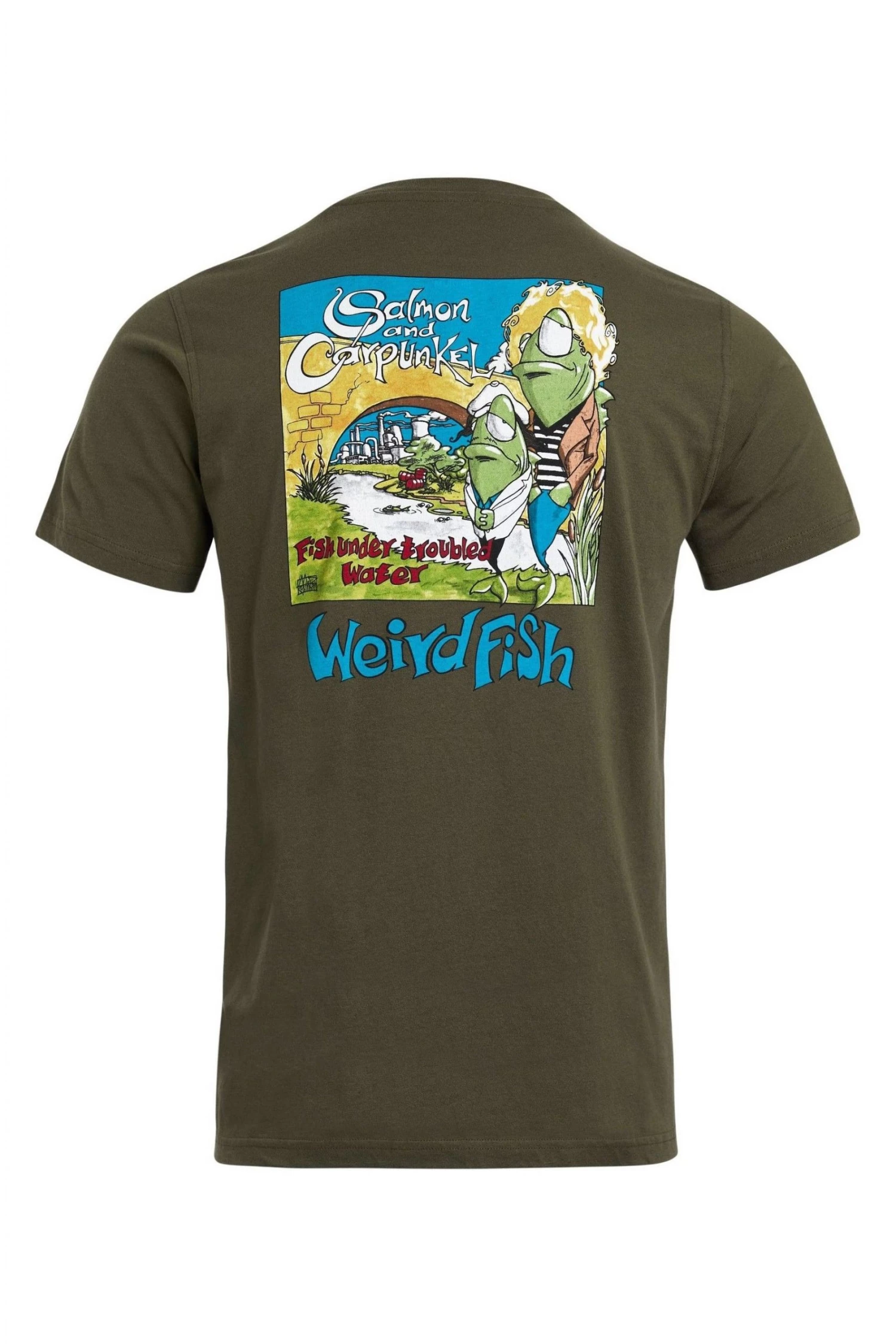 Weird Fish Green Water Organic Cotton Artist T-Shirt 4 Weird Fish Green Water Organic Cotton Artist T-Shirt - Image 4