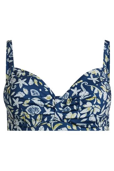 Weird Fish Elise Blue Printed Bikini Top 3 Weird Fish Elise Blue Printed Bikini Top - Image 3