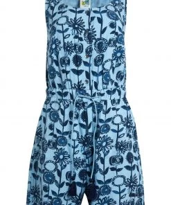 Weird Fish Blue Flik Organic Cotton Printed Cheesecloth Playsuit -Weird Fish Sales unnamed file 1150 scaled