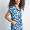 Weird Fish Santo Blue EcoVero&trade; Embroidered Tunic