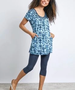 Weird Fish Santo Blue EcoVero™ Embroidered Tunic -Weird Fish Sales unnamed file 1180 scaled