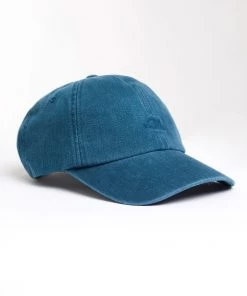 Weird Fish Blue Scarfell Herringbone Cotton Cap