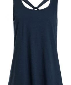 Weird Fish Navy Blue Natita Organic Cotton Twist Back Vest -Weird Fish Sales unnamed file 1196