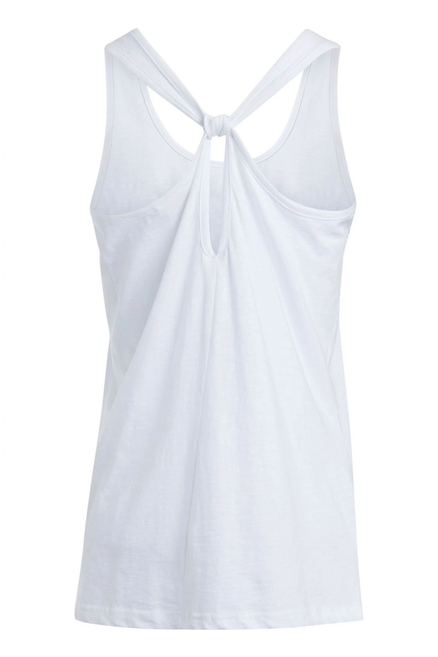 Weird Fish Natita White Organic Cotton Twist Back Vest 5 Weird Fish Natita White Organic Cotton Twist Back Vest - Image 5