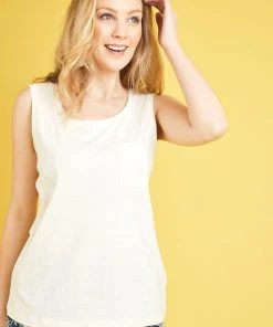 Weird Fish Cream Dazey Organic Cotton Vest