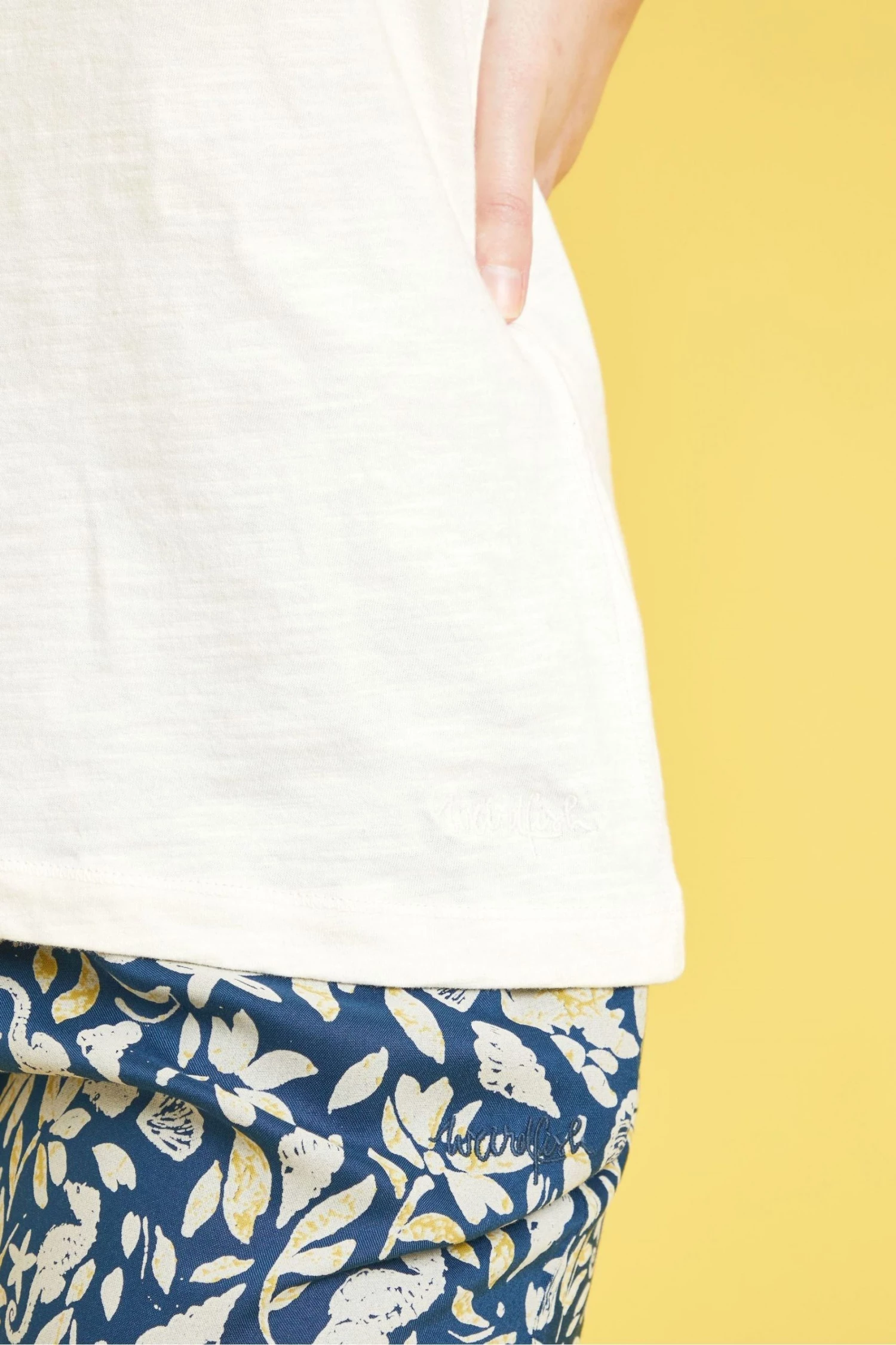 Weird Fish Cream Dazey Organic Cotton Vest 3 Weird Fish Cream Dazey Organic Cotton Vest - Image 3