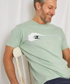 Weird Fish Green Surfs Up Organic Cotton Graphic T-Shirt -Weird Fish Sales unnamed file 126 scaled