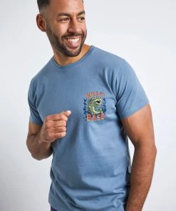 Weird Fish Blue Kiss My Bass Organic Cotton Heritage Artist T-Shirt