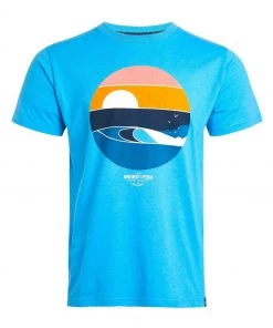 Weird Fish Blue Sunrise Recycled Organic Graphic T-Shirt -Weird Fish Sales unnamed file 149 scaled