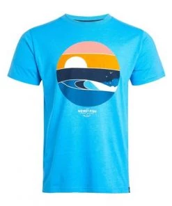 Weird Fish Blue Sunrise Recycled Organic Graphic T-Shirt -Weird Fish Sales unnamed file 151