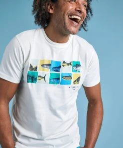 Weird Fish White Anatomy Recycled Organic Graphic T-Shirt