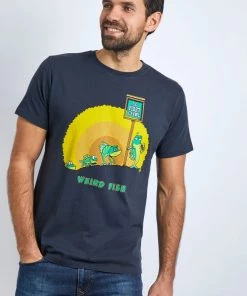 Weird Fish Blue First Crawl Organic Cotton Artist T-Shirt