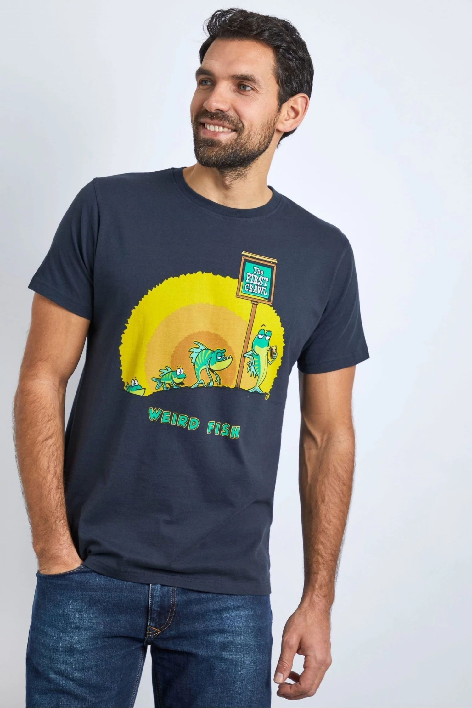 Weird Fish Blue First Crawl Organic Cotton Artist T-Shirt 1 Weird Fish Blue First Crawl Organic Cotton Artist T-Shirt