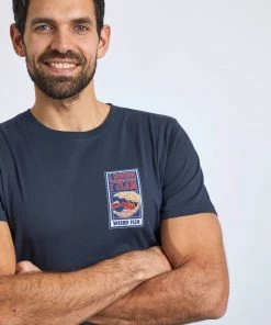 Weird Fish Blue Clam Organic Cotton Artist T-Shirt