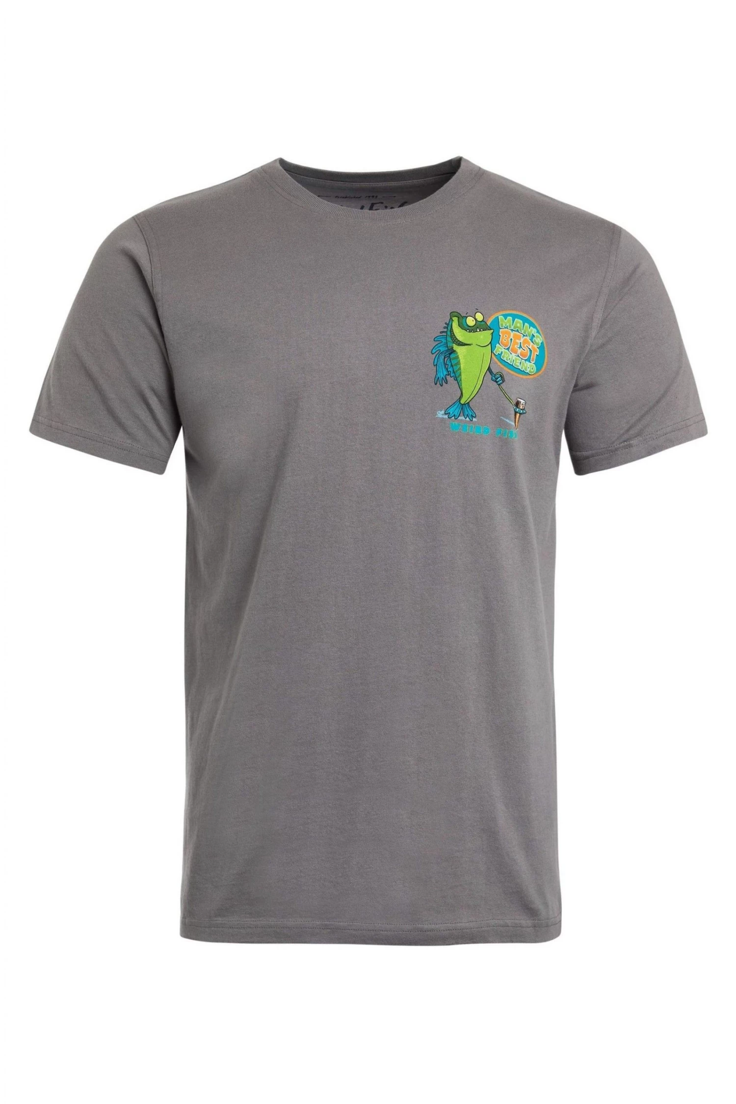 Weird Fish Grey Organic Cotton Artist T-Shirt 4 Weird Fish Grey Organic Cotton Artist T-Shirt - Image 4