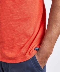 Weird Fish Orange Organic Cotton Short Sleeve Henley Top 8 Weird Fish Orange Organic Cotton Short Sleeve Henley Top -Weird Fish Sales unnamed file 2 scaled