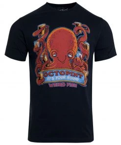 Weird Fish Blue Octopint Organic Cotton Artist T-Shirt