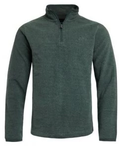 Weird Fish Green Errill Recycled 1/4 Zip Textured Fleece -Weird Fish Sales unnamed file 257