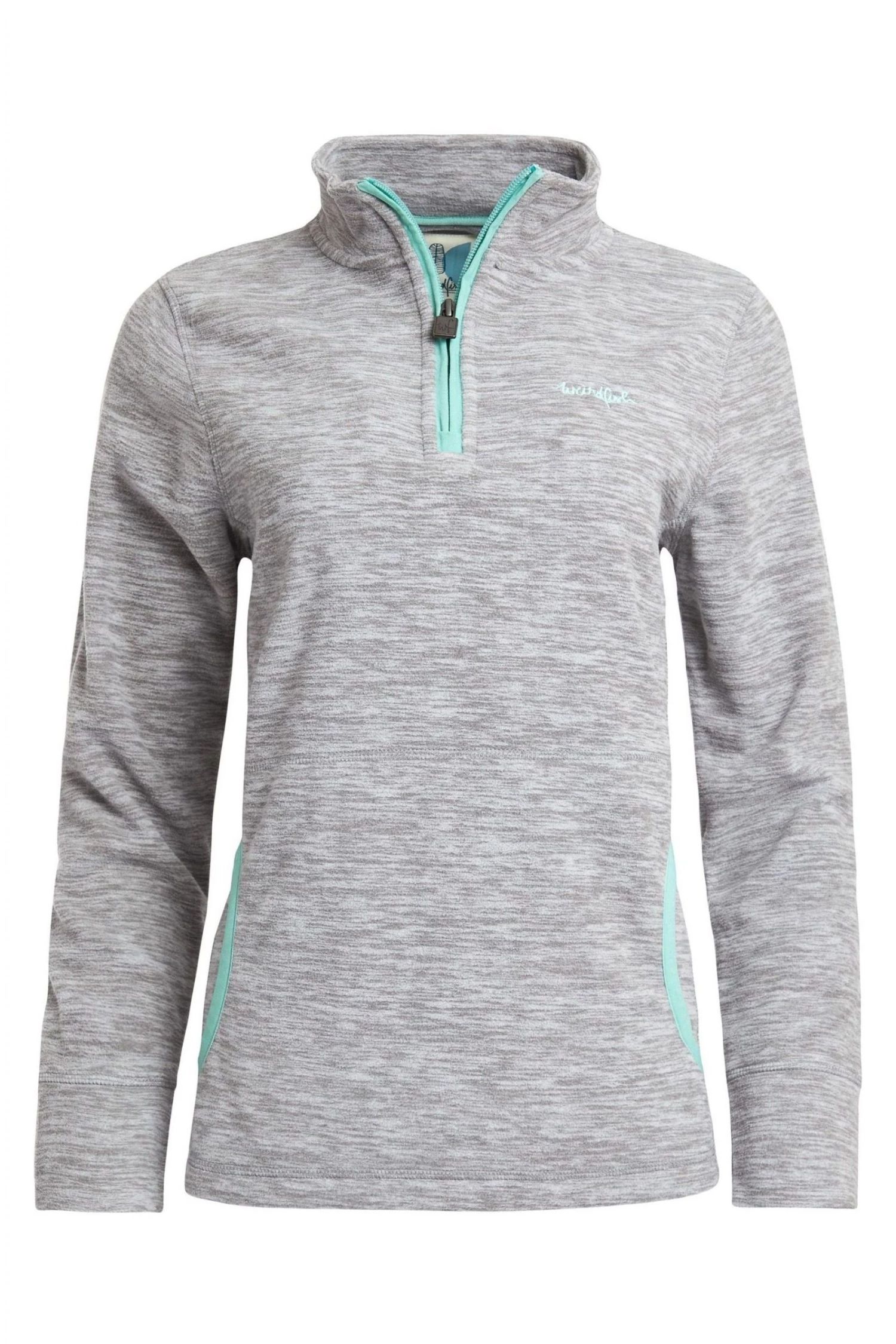 Weird Fish Grey Nancy Recycled 1/4 Zip Fleece 3 Weird Fish Grey Nancy Recycled 1/4 Zip Fleece - Image 3
