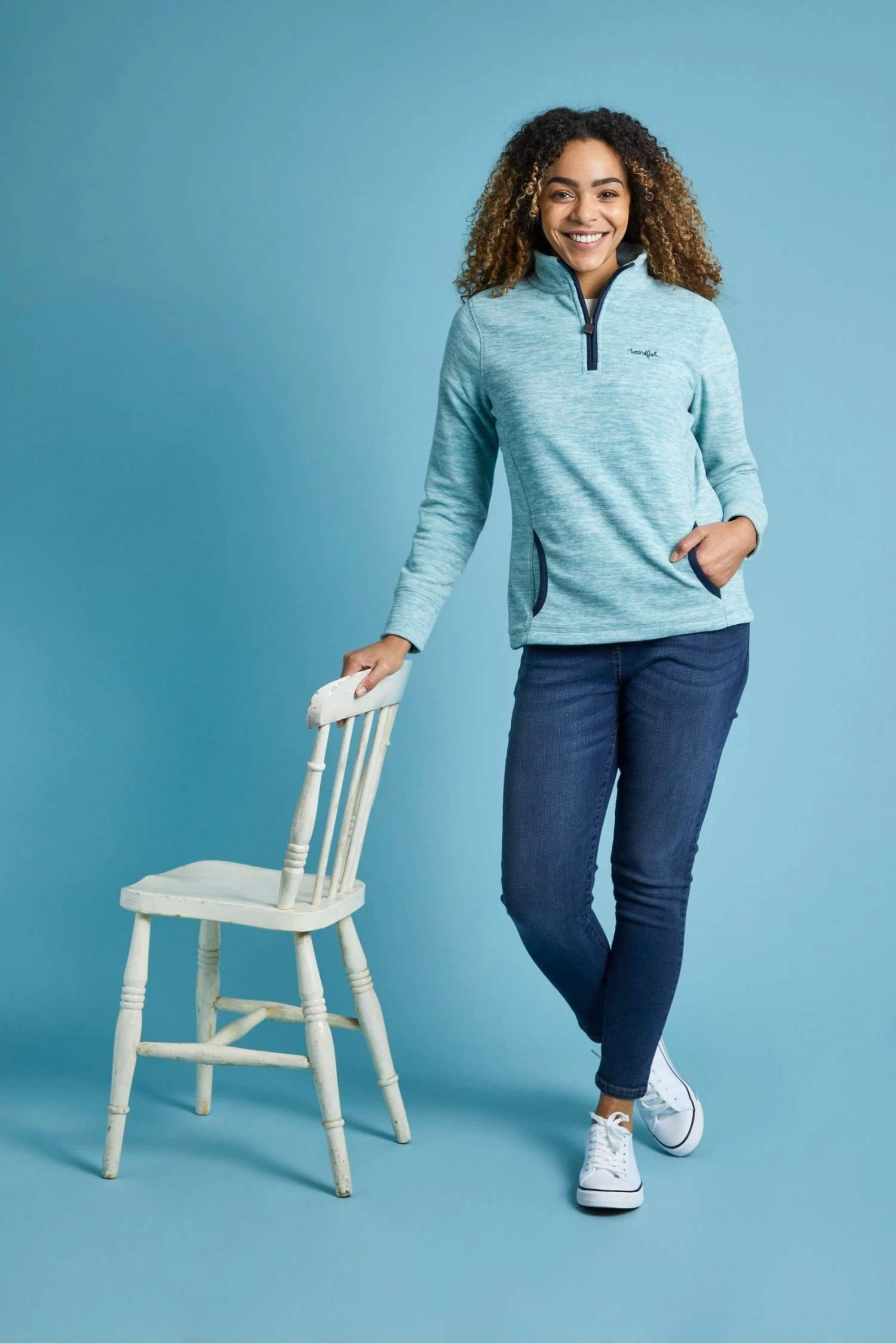 Weird Fish Green Nancy Recycled 1/4 Zip Fleece 1 Weird Fish Green Nancy Recycled 1/4 Zip Fleece