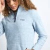 Weird Fish Nancy Blue Recycled 1/4 Zip Fleece