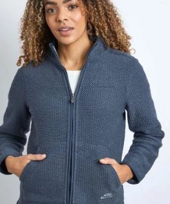 Weird Fish Blue Sontee Full Zip Eco Macaroni Sweatshirt