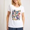 Weird Fish White Bloom Organic Cotton Graphic T-Shirt