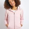 Weird Fish Pink Organic Snow Marl Full Zip Hoodie