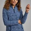 Weird Fish Blue Nancy Recycled 1/4 Zip Fleece