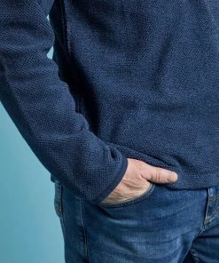 Weird Fish Blue Errill Recycled 1/4 Zip Textured Fleece -Weird Fish Sales unnamed file 296 scaled