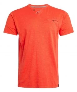 Weird Fish Orange Organic Cotton Short Sleeve Henley Top 9 Weird Fish Orange Organic Cotton Short Sleeve Henley Top -Weird Fish Sales unnamed file 3 scaled