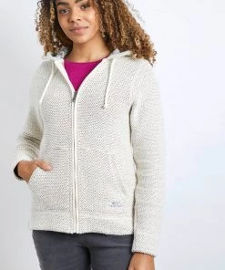 Weird Fish Cream Weylin Hooded Full Zip Eco Macaroni Hoodie