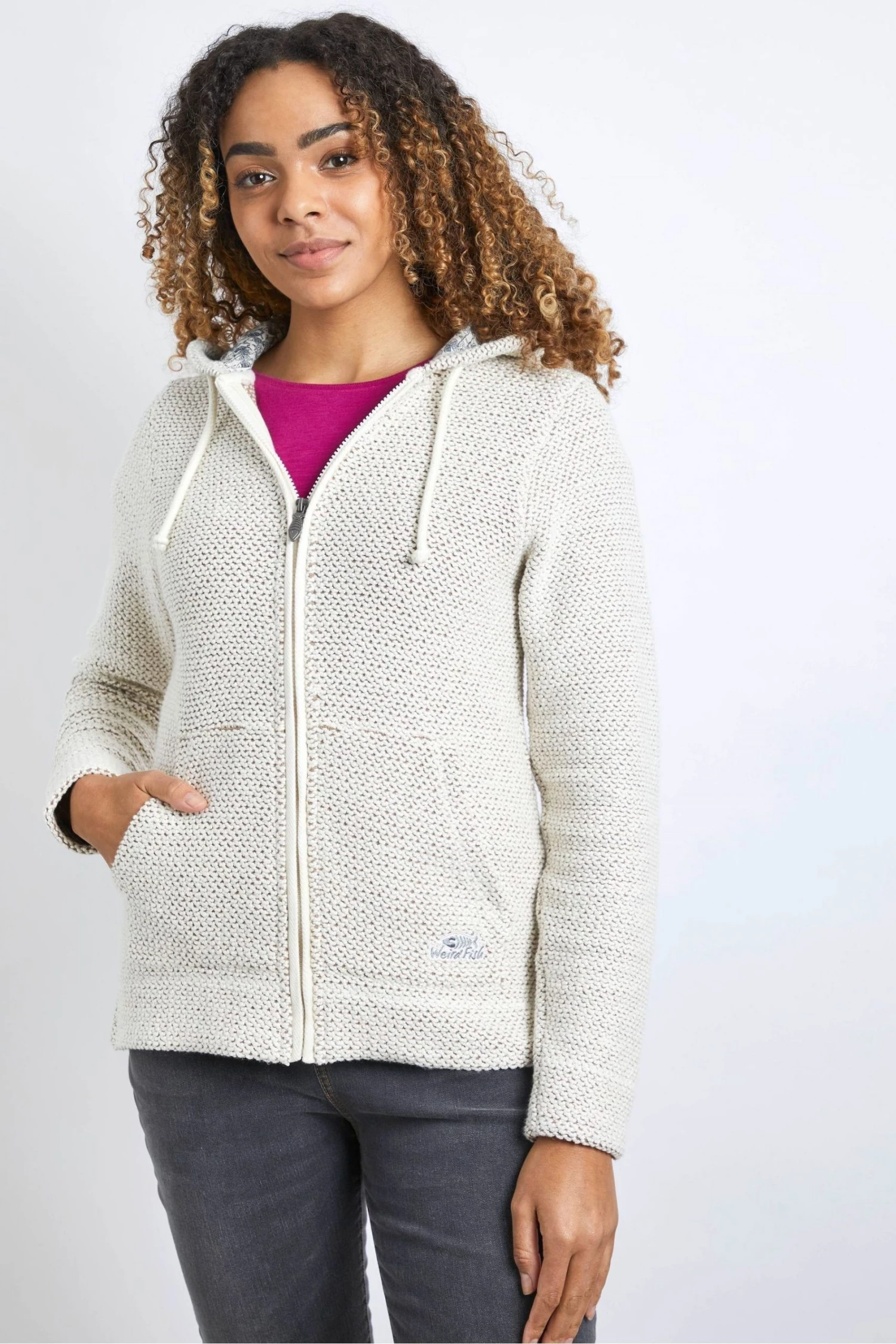 Weird Fish Cream Weylin Hooded Full Zip Eco Macaroni Hoodie 1 Weird Fish Cream Weylin Hooded Full Zip Eco Macaroni Hoodie