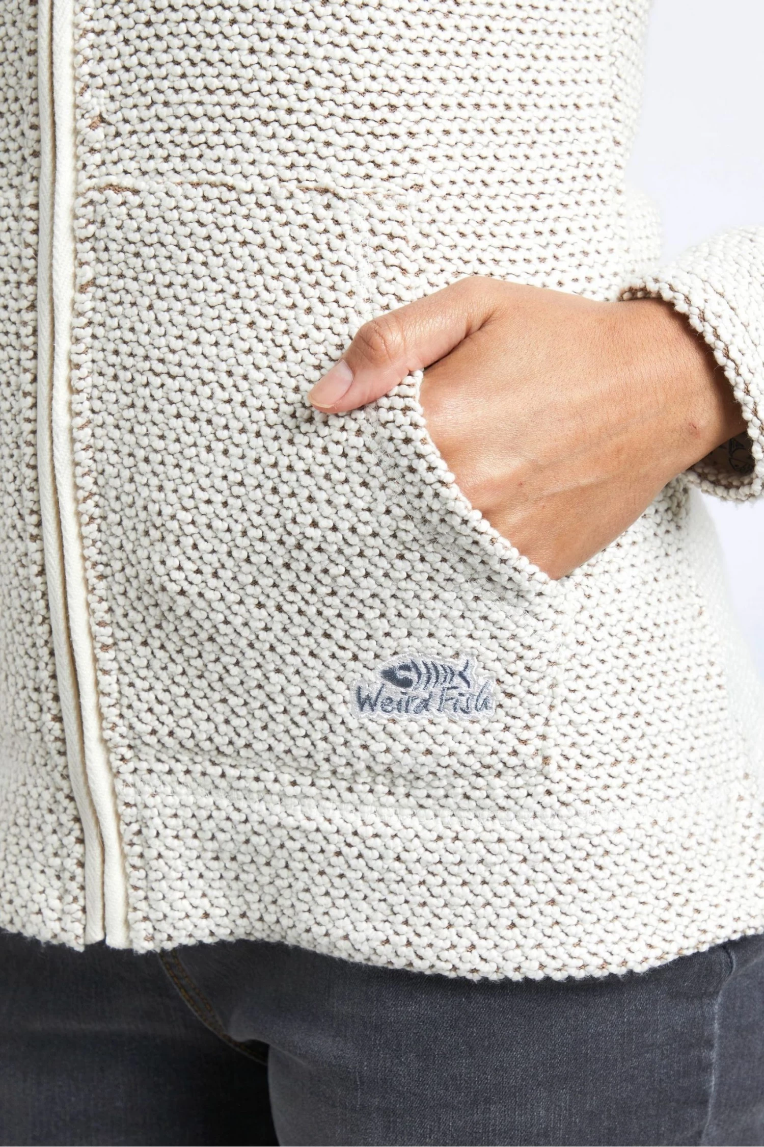 Weird Fish Cream Weylin Hooded Full Zip Eco Macaroni Hoodie 3 Weird Fish Cream Weylin Hooded Full Zip Eco Macaroni Hoodie - Image 3