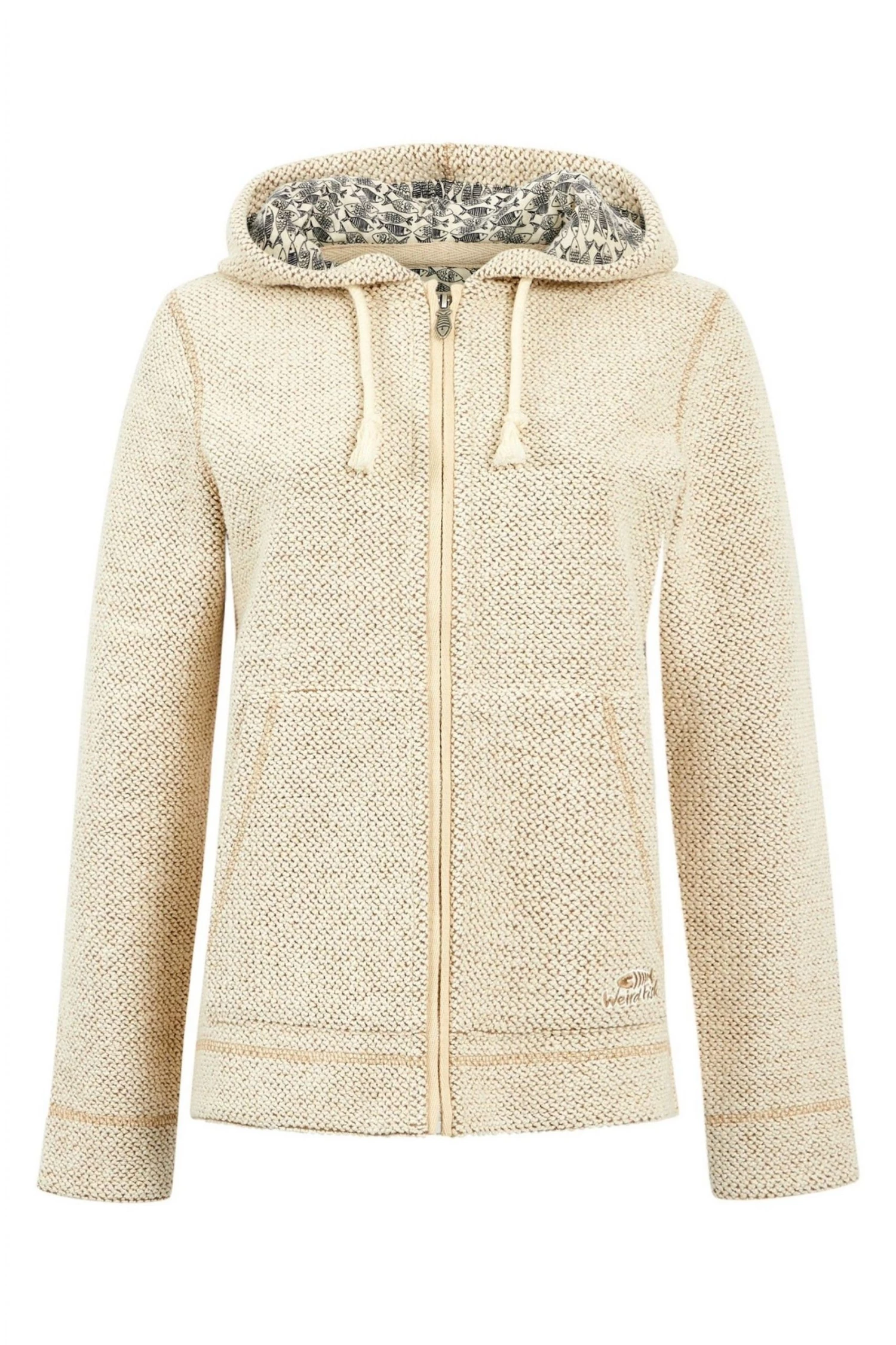 Weird Fish Cream Weylin Hooded Full Zip Eco Macaroni Hoodie 4 Weird Fish Cream Weylin Hooded Full Zip Eco Macaroni Hoodie - Image 4