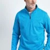 Weird Fish Blue Dansley Recycled 1/4 Zip Fleece