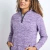 Weird Fish Purple Nancy Recycled 1/4 Zip Fleece