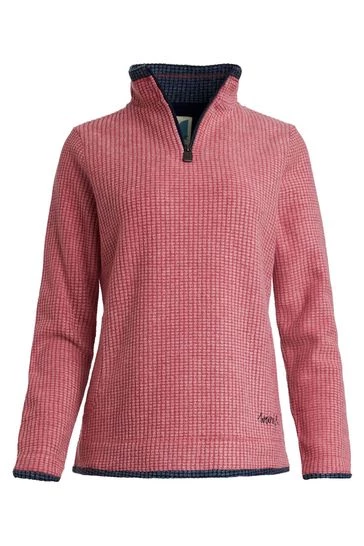 Weird Fish Pink Beyonce Recycled 1/4 Zip Grid Fleece 5 Weird Fish Pink Beyonce Recycled 1/4 Zip Grid Fleece - Image 5