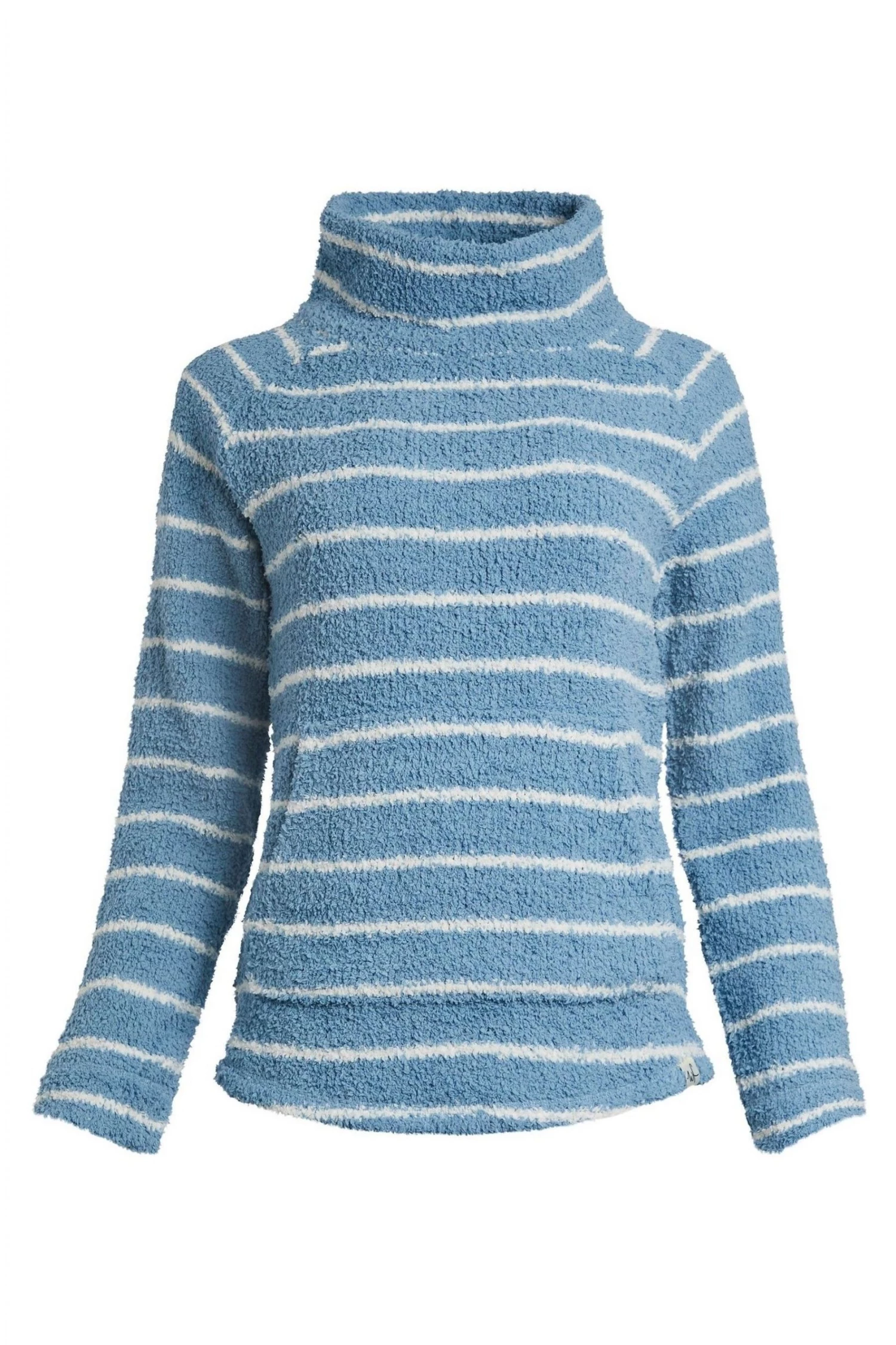 Weird Fish Blue Sarno Recycled Polyester Cowl Neck Fleece 1 Weird Fish Blue Sarno Recycled Polyester Cowl Neck Fleece