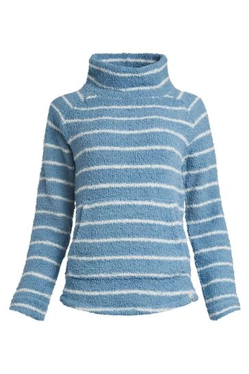 Weird Fish Blue Sarno Recycled Polyester Cowl Neck Fleece 3 Weird Fish Blue Sarno Recycled Polyester Cowl Neck Fleece - Image 3