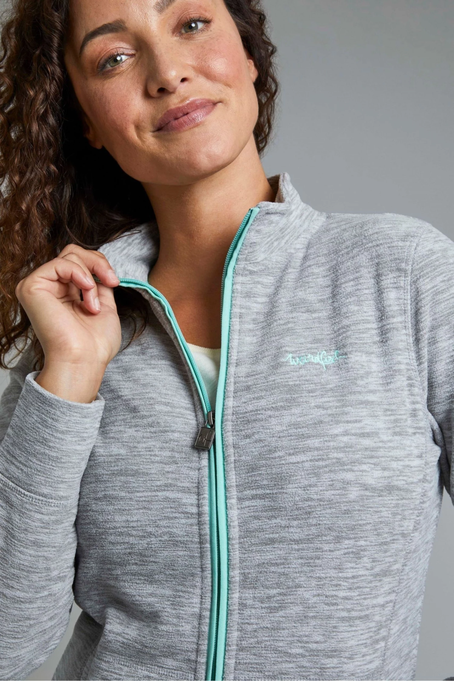 Weird Fish Grey Adele Recycled Polyester Full Zip Fleece 1 Weird Fish Grey Adele Recycled Polyester Full Zip Fleece