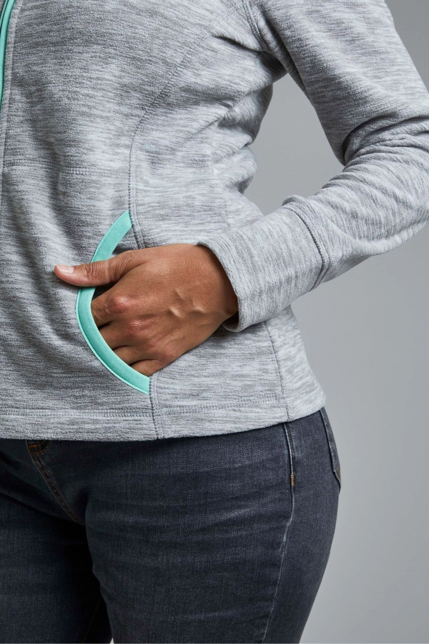 Weird Fish Grey Adele Recycled Polyester Full Zip Fleece 3 Weird Fish Grey Adele Recycled Polyester Full Zip Fleece - Image 3