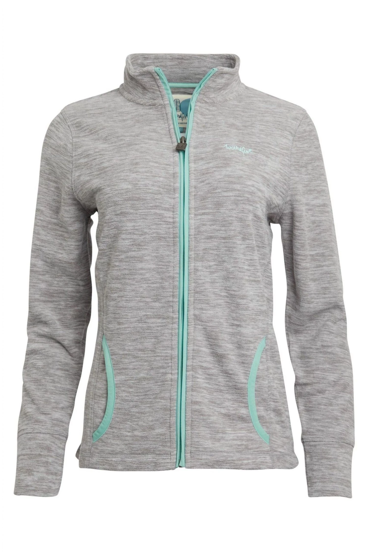 Weird Fish Grey Adele Recycled Polyester Full Zip Fleece 4 Weird Fish Grey Adele Recycled Polyester Full Zip Fleece - Image 4